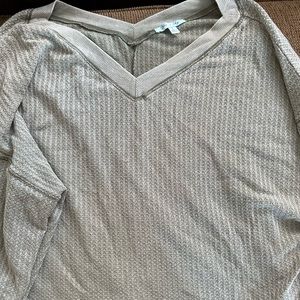 She + Sky lightweight waffle long sleeve